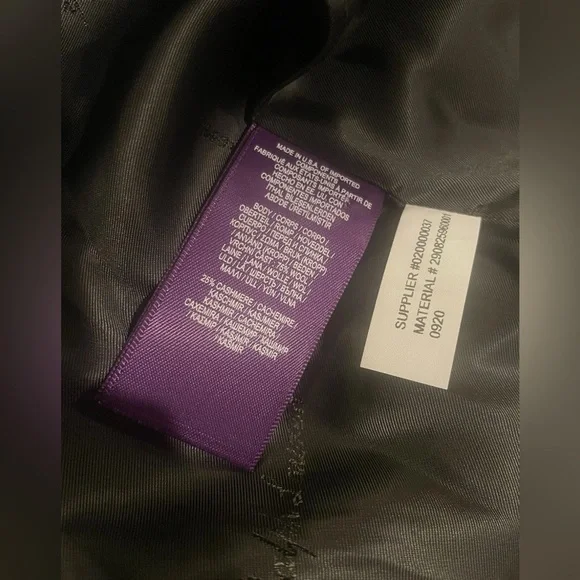 Ralph Lauren Collection Purple Label Wool Cashmere Long Coat Blazer Plaid Runway - Picture 6 of 6